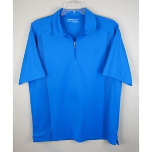Nike ‎ Golf Dri-Fit Performance Short Sleeve Golf Polo Shirt Men's Large Blue